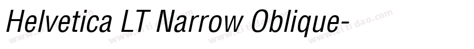 Helvetica LT Narrow Oblique字体转换